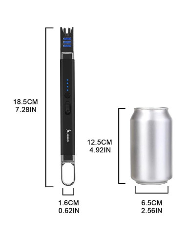 Encendedor Eléctrico SUPRUS Recargable USB a Prueba de Viento