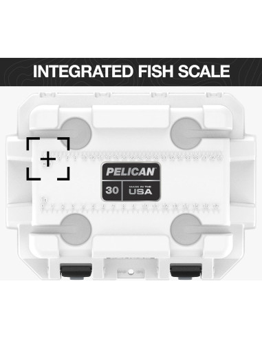 Enfriador Pelican 30QT Cemento/Blanco - 30 Cuartos, Aislamiento Extremo