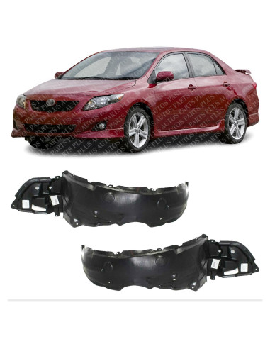 Juego de 2 Protectores Guardabarros Delanteros Toyota Corolla 2009-2010