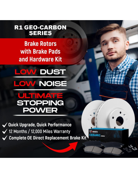 Kit de Freno Delantero R1 Concepts Cerámico Toyota 4Runner FJ Tacoma