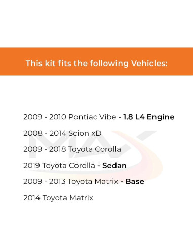 Kit de frenos delantero Max Advanced Brakes Toyota Corolla 2009-2019