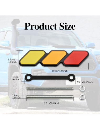 Insignia Decorativa de Rejilla TRD CHRYMUM Amarillo Naranja Rojo