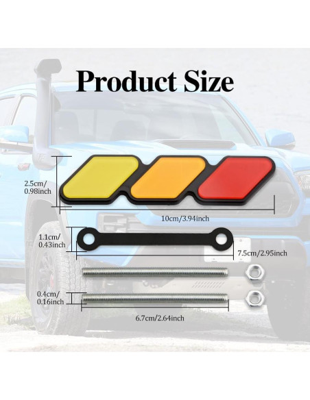 Insignia Decorativa de Rejilla TRD CHRYMUM Amarillo Naranja Rojo