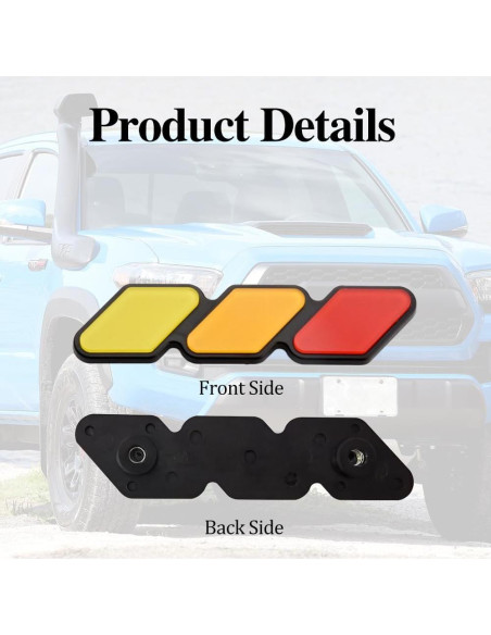 Insignia Decorativa de Rejilla TRD CHRYMUM Amarillo Naranja Rojo