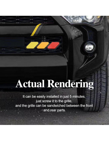 Insignia Decorativa de Rejilla TRD CHRYMUM Amarillo Naranja Rojo