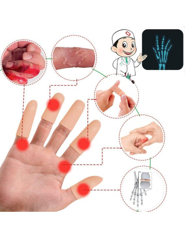 16 Protectores de Dedos de Gel Silicona Zxfuture - Alivio para Callos y Ampollas