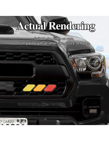 Insignia Decorativa de Rejilla TRD CHRYMUM Amarillo Naranja Rojo