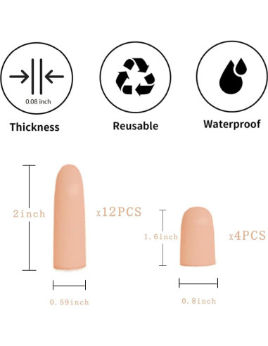 16 Protectores de Dedos de Gel Silicona Zxfuture - Alivio para Callos y Ampollas