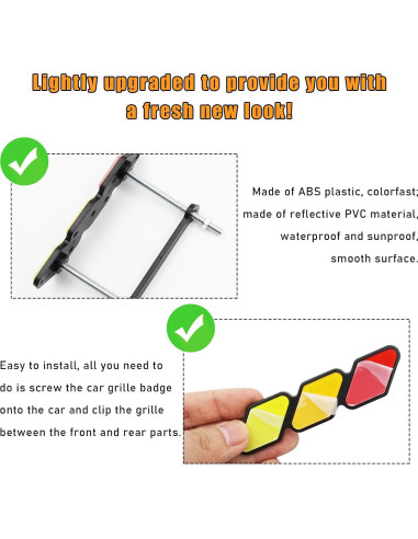 Insignia Decorativa de Rejilla Tricolor Povtii Estilo D