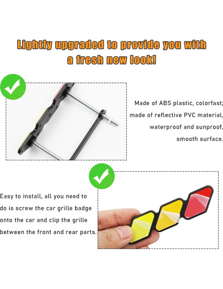 Insignia Decorativa de Rejilla Tricolor Povtii Estilo D