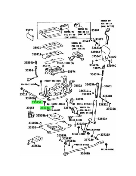 Buje de Cambio de Transmisión TQPONLY para Toyota 1983-2004