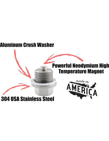 Tapón de Drenaje Magnético Votex M16x1.5 Acero Inoxidable