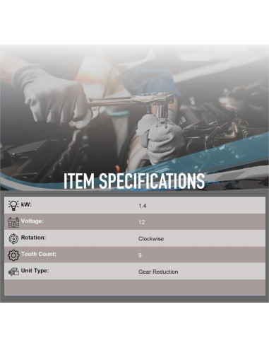 Arrancador OEG 12V 1.4kW Compatible Montacargas Toyota