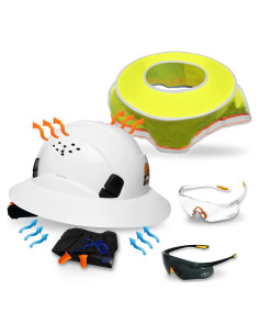 Casco de Seguridad KwikSafety KS1602 Visera Completa Blanco