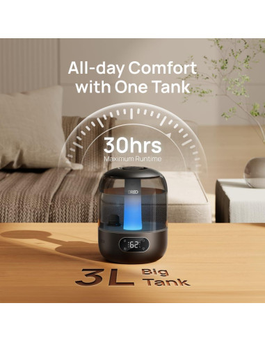 Humidificador Dreo DR-HHM006 Negro 3L Ultrasónico 30H 26dB