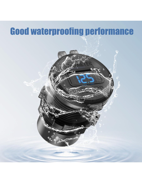 Cargador USB 12V Hapytrip 3 Puertos con Voltímetro