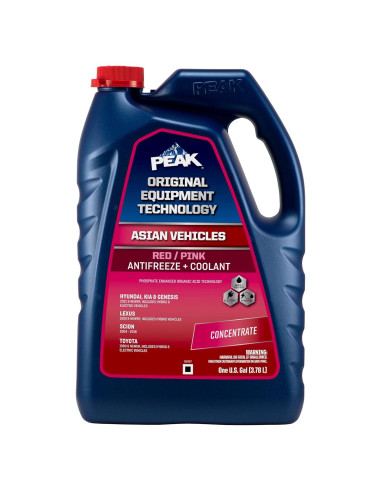 Anticongelante PEAK Larga Vida Rojo 3.78L para Vehículos Asiáticos