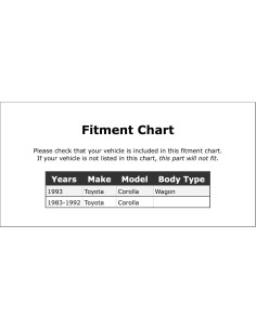 Adaptador Refrigeración PartCatalog Toyota Corolla 1983-1993 2