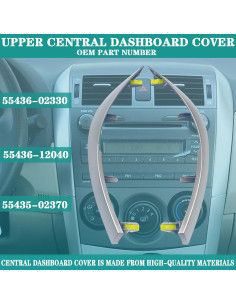 Tira Cubierta Tablero Central Toyota Corolla 2009-2013 YzusGomumu 2