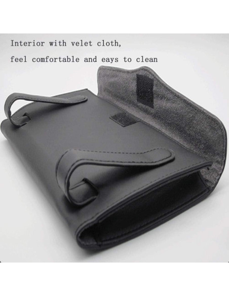 Porta Pañuelos de Cuero Carstuus Negro para Coche