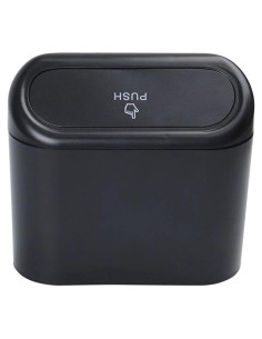 Basurero de Auto con Tapa MG Mega Oto Market Negro