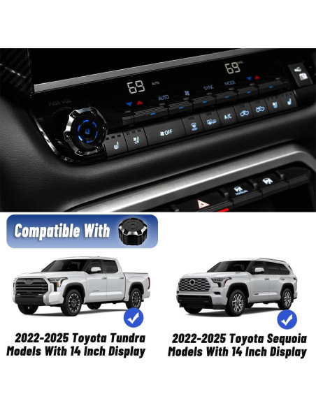 Perilla de Radio Xomzema para Toyota Tundra/Sequoia 2022-2025