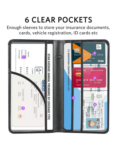 Portafolio de Documentos de Auto CoBak Suvelam - Negro