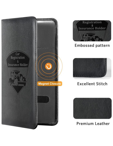 Portafolio de Documentos de Auto CoBak Suvelam - Negro