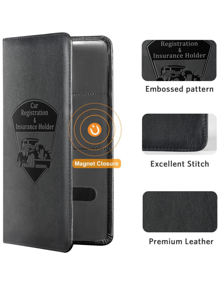 Portafolio de Documentos de Auto CoBak Suvelam - Negro