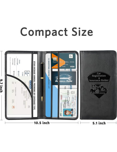 Portafolio de Documentos de Auto CoBak Suvelam - Negro