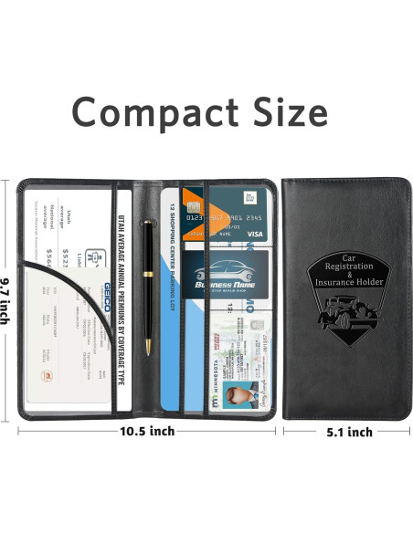 Portafolio de Documentos de Auto CoBak Suvelam - Negro
