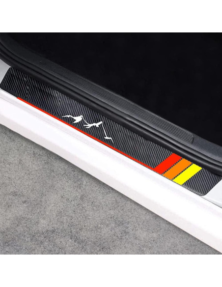 4 Protectores de Umbral de Puerta DAOPERS CHAXEL Fibra Carbono