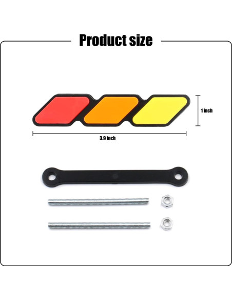 Emblema de Parrilla Tricolor Jawmoy para Toyota 4Runner Tacoma