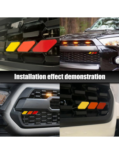 Emblema de Parrilla Tricolor Jawmoy para Toyota 4Runner Tacoma