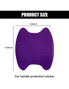 4 Calcomanías de Taza para Manijas de Auto 8sanlione Púrpura 2