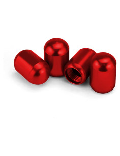 Tapones de Válvula JUSTTOP 4 Piezas Universal Rojo