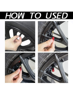 Tapones de Válvula JUSTTOP 4 Piezas Universal Rojo 2