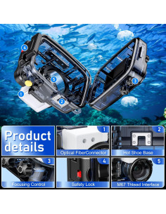 Carcasa impermeable Seafrogs para Sony A6000 A6300 A6500 40M 2