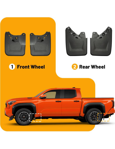 Guardabarros LINGHANG para Toyota Tacoma 2024 2025 4PCS