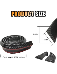 Alerón trasero de goma JOYCOURT 146 cm fibra carbono 2