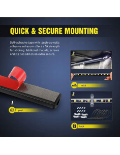 Nilight TR-05 Kit de Tira de Luz LED 60" 180 LEDs IP67 2