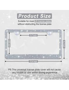 Marco de Placa de Licencia Amiss 2Pack Cristales Blanco 2
