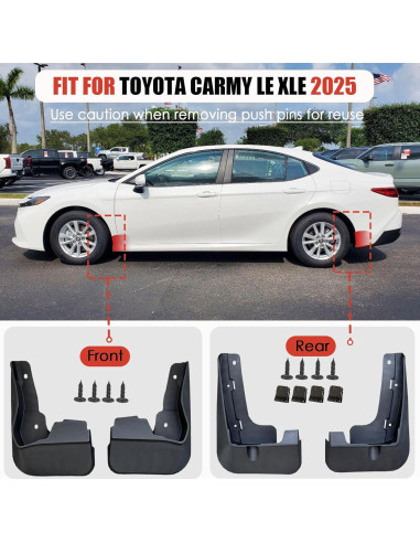 Guardabarros KEAIDAP para Toyota Camry LE XLE 2025 - 4 Piezas
