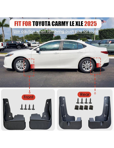 Guardabarros KEAIDAP para Toyota Camry LE XLE 2025 - 4 Piezas