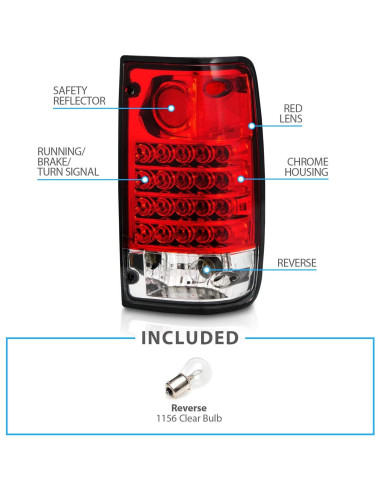 Luces Traseras LED Rojas AmeriLite para Toyota Pickup 89-95