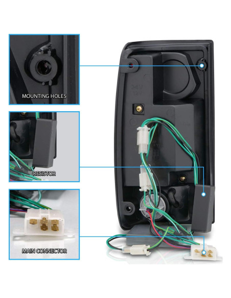 Luces Traseras LED Rojas AmeriLite para Toyota Pickup 89-95