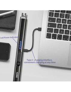 Encendedor Eléctrico Recargable IUIRE Negro Doble Seguridad 2