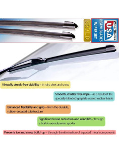 Juego de Limpiaparabrisas LimpiaparabrisasUSA para Toyota Hi-Lux 1972 2