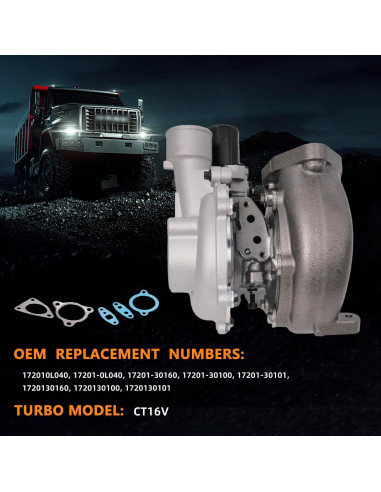 Turbo Cargador TOPAZ 1KD-FTV 3.0L para Toyota Hilux
