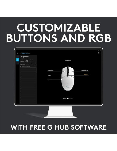 Logitech G203 Ratón Gaming Con Cable 8000 DPI RGB Negro